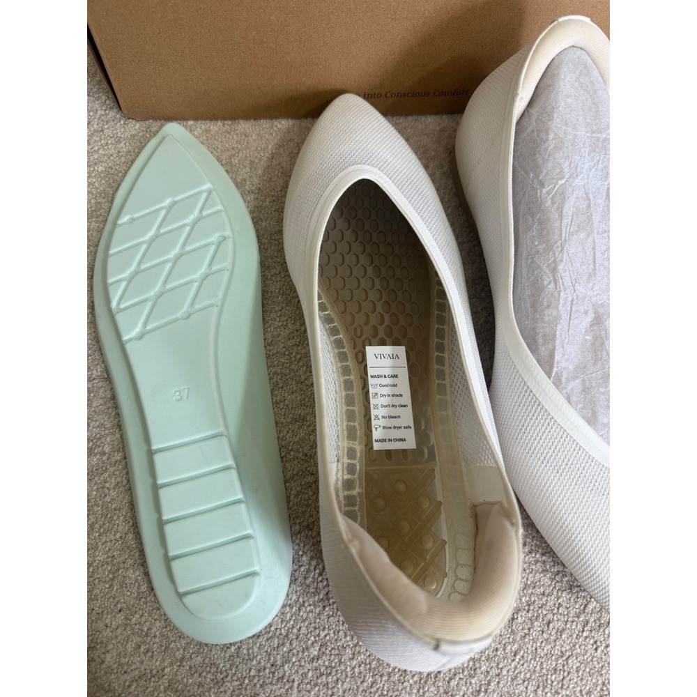 VIVAIA Flat Pro Pointed Toe Dual Cushion EcoStitch Flats Women's Shoes NIB 6.5 - Picture 9 of 11